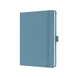 sigel Carnet de notes Jolie Feel, tissu, A5, ligné, bleu