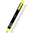 Läufer Stylo-gomme en plastique, 2 gommes de rechange, jaune