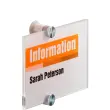 Plaque de porte CRYSTAL SIGN, (L)148 x (H)105 mm - Durable