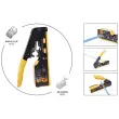 Outil de sertissage multimodulaire, pass through - Digitus
