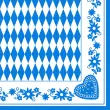 Serviette à motif 'Bleu bavarois', 400 x 400 mm - Papstar