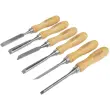 Jeu d'outils de sculpture bois, 7 pi&egrave;ces - Br&uuml;der mannesmann 