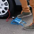 Pompe &agrave; pied deux cylindres, bleu - Cartrend 