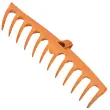 R&acirc;teau sans manche TQ, 12 dents, orange - Bradas 