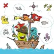 Serviette à motif 'Pirates', 330 x 330 mm - Papstar