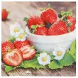 Serviette &agrave; motif 'Strawberry Taste', 330 x 330 mm - Papstar 