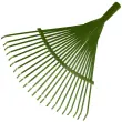 Balai à feuilles sans manche, métal, 22 dents, vert - Bradas