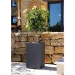 Bac à plantes BASALT UP, colonne, (H)495 mm, anthracite - Eda Fontaine