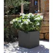Bac à plantes BASALT UP, cubique, 295 mm, anthracite - Eda Fontaine