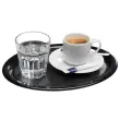 Plateau de service KAFFEEHAUS, ovale, en mélamine noir - Aps