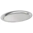 Plateau de service CAFE, ovale, acier inoxydable mat - Aps