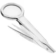 Pince précelle avec loupe, argent - First Aid Only