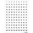 Stickers chiffres 1-540, diamètre: 8 mm, blanc - Herma