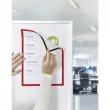 Cadre d'affichage magnétique, format A3, rouge - Magnetoplan