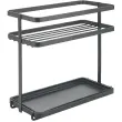 &Eacute;tag&egrave;re &agrave; &eacute;pices Tokyo LAVA, 2 niveaux, noir mat - Metaltex 