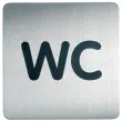 Pictogramme PICTO 'WC', carré, en acier - Durable