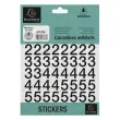 Chiffres auto-adhésifs 0-9, 60 mm - Noir - Exacompta