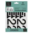 Chiffres auto-adhésifs 0-9, 60 mm - Noir - Exacompta