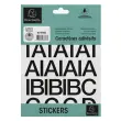 Lettres auto-adh&eacute;sives A-Z - 20 mm - Noir - Exacompta 