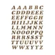Lettres adhésives A-Z, film primastique, or, 8 mm - Herma