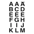 Sticker alphab&eacute;tique A-Z, film noir, hauteur 5 mm - Herma 