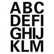 Sticker alphab&eacute;tique A-Z, film noir, hauteur 5 mm - Herma 