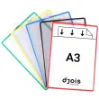 Poche à anse, format A3, vertical, assorti - Djois