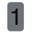 Plaque de signalisation chiffres « 7 » - 25 x 44 mm - Exacompta