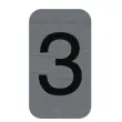 Plaque de signalisation chiffres « 7 » - 25 x 44 mm - Exacompta