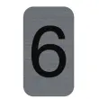 Plaque de signalisation chiffres « 7 » - 25 x 44 mm - Exacompta