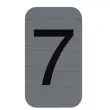 Plaque de signalisation chiffres « 7 » - 25 x 44 mm - Exacompta