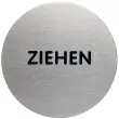 Pictogramme de porte "Tirez" - Diamètre 65 mm - Durable