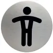 Pictogramme 'WC-Hommes', diamètre: 83 mm, argent - Durable