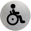 Pictogramme 'WC-Hommes', diamètre: 83 mm, argent - Durable