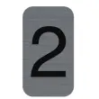 Plaque de signalisation chiffres &laquo; 6 &raquo; - 25 x 44 mm - Exacompta 