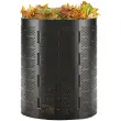 Poubelle à compost, 180 litres, en HDPE, noir - Bradas