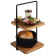 Etag&egrave;re PERFECTO SMALL, 2 &eacute;tages, ch&ecirc;ne, hauteur: 405 mm - Aps 