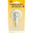 Crochet ventouse, plastique, blanc - Kleiber 