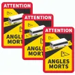 Plaques magnétiques + autocollant Angles morts, 3 pièces - Iwh