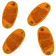 Kit de réflecteurs pour rayons de vélo, orange - Fischer