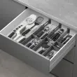 Organiseur de tiroir Multi-Fit Plus, ABS, gris - Metaltex 