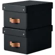 Boîte de rangement Puro, carton, 7 L, set de 2, noir - Leitz