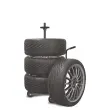 Support de rangement mobile pour 4 pneus/roues - Goodyear 