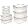 Set de boîtes de rangement 'bea', 8 pièces, PP - Keeeper