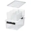 Boîte de rangement CLASSIC 14 L + inserts, blanc - Smartstore