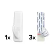 Crochet Powerstrips EXTRA LARGE rectangulaire, blanc - Tesa