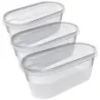Set de 3 bo&icirc;tes de cong&eacute;lation Helsinki, 0,8 L - Plast Team 