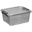 Boîte de rangement HOME BOX, 3 L, gris translucide - Plast Team
