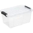 Bo&icirc;te de rangement HOME BOX, 8 L, gris translucide - Plast Team 