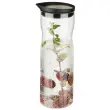 Carafe en verre avec couvercle, 1 litre, verre/inox - APS 
